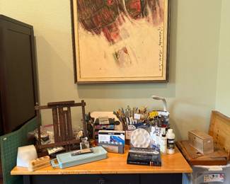 Art Supplies, paint, canvas, easels, paint brushes