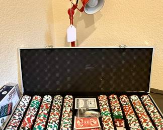 Poker chips and set