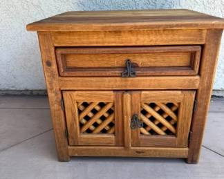 Unfinished wood look Sante Fe Style Night Stands End Tables