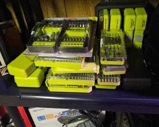 Many New Drill Bits, and other tool in original unopened boxes