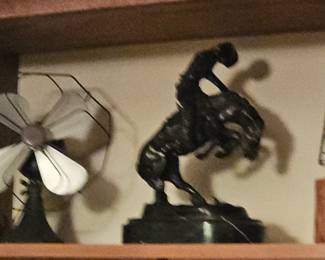  Vintage Fan, Bronze, and MCM Sculpture of ship