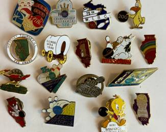 Vintage Bowling Pin Backs