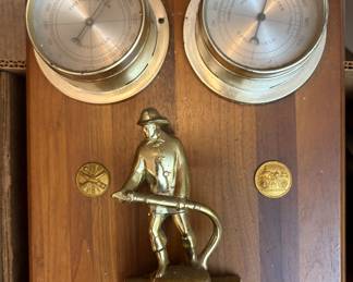 Firefighter Thermometer & Barometer