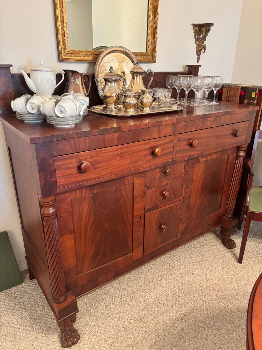 Antique Mahogany Empire Buffet