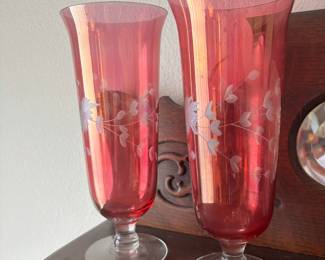 Cranberry Glass Vases