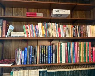 So many hardback novels, books shooters, Bibles, Paperback books recipe, books