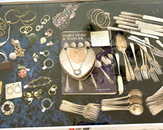 Jewelry and sterling flatware