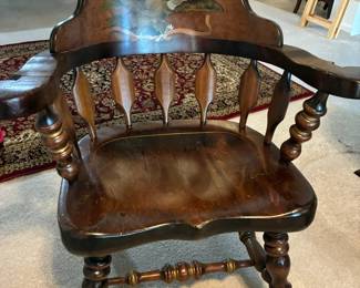 Captain chair with eagle detail