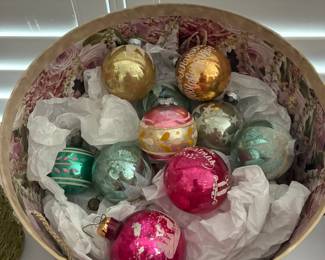 Vintage glass Christmas ornaments