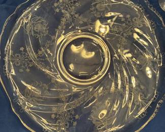 Large collection of Heisey Orchid glassware