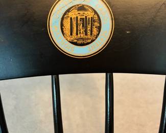 Colonial style Captain's chair with seal of UNC Chapel Hill
