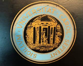 Colonial style Captain's chair with seal of UNC Chapel Hill