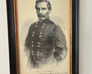 Print of Confederate General PGT Beauregard