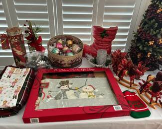 Variety of Christmas decor