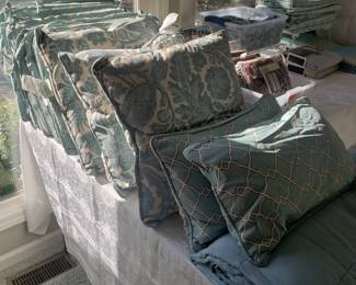 New throw pillows, chairs cushions