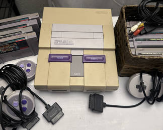 Gaming systems : SuperNintendo NES Bundle with controllers and collection of games! Vintage 90s nostalgia game night ...here you come! 