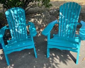 Come sit a spell in these newly assembled Adirondack chairs.