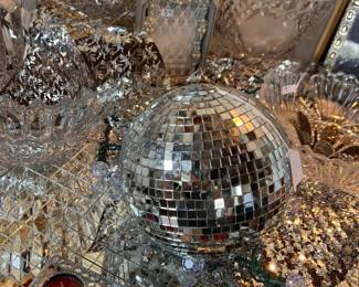 Who doesn't like a sparkle disco ball?  Lots more sparkles scattered around the house.