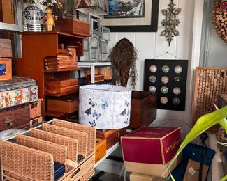 Two tables of wooden boxes in this room - along with other unique items. Just too much to picture.