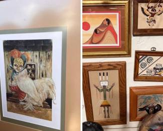 Every wall (including in the garage) is filled with pictures of every size, shape, design and subject.