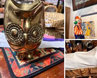 A couple close ups - owls, clowns and covered wagons!