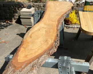 Great long piece of live edge wood - coffee table anyone????