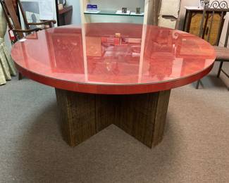 60” Round Table with Woven Base 