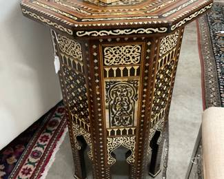 Octagonal Indian Inlay Side Table