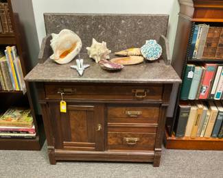 Antique Marble Top Chest 