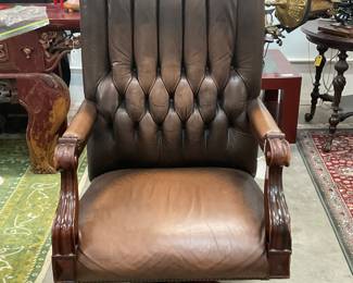 Large Leather Executive Desk Chair
