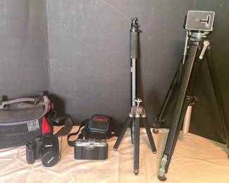 Vintage Cameras And accessories Nikon Vito And Camera Stands