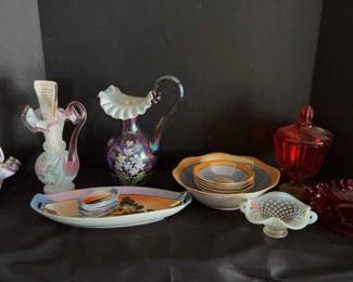 Various Lot Of Glassware , Fenton Glassware , Japan Glassware
