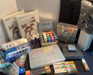 Sketch Book, Oil Pastels And Painting Goods