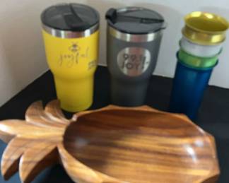 Metal Tumblers, Insulated Tumblers, Wooden Pineapple Bowl