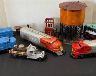 Lionel Post War Santa Fe Locomotive, Vintage Lionel Missouri Pacific Loco
