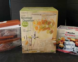 Mueller Spiral Ultra, Genius Mandolin, 3.5 Gallon Beverage Dispencer 