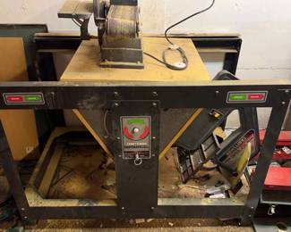 Craftsman Rotary Tool Bench With Attached 10 Band Saw, 6 Disc Sander,  Router Table