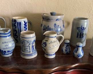 German Pottery Mugs and Rowe Mugs