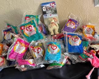 McDonalss Teenie Beanie Babies Including Maple The Bear In Original Packaging 