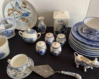 Blue And White China Set