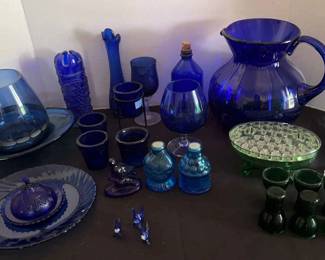 Variety Of Colored Glassware 
