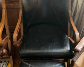 Black Chair and Ottoman