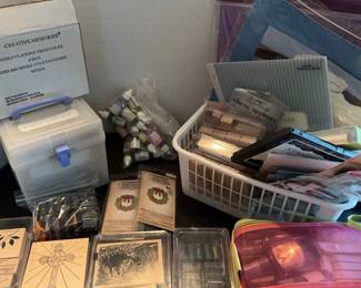 Stamps, Ink And Stamp Storage Holder