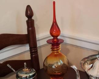 Blenko Amberina Glass Decanter