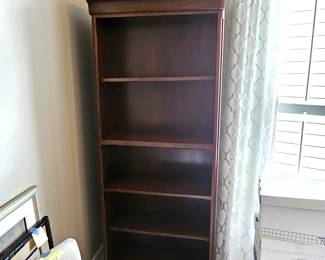  Beautiful Cherry Wood Book Shelf with Two Stationary & Two Adjustable Shelves 32"W 14"D 78" H
