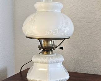 Milk Glass Vintage Lamp