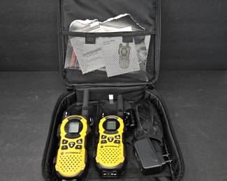  Nice Pair of Motorola Walkie Talkies in Original Case - With Charger