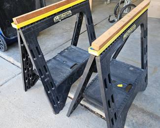 Lot of Two Garage Essential Storehorses - Foldable