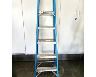  Werner 6ft Ladder in Fiberglass - Model 6006 in Blue