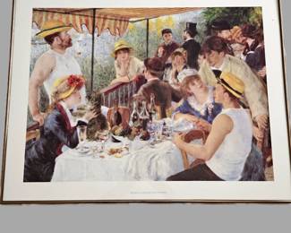 Framed Renoir Print Le Déjeuner des Canotiers (Luncheon of the Boating Party) – 29.5” x 23”